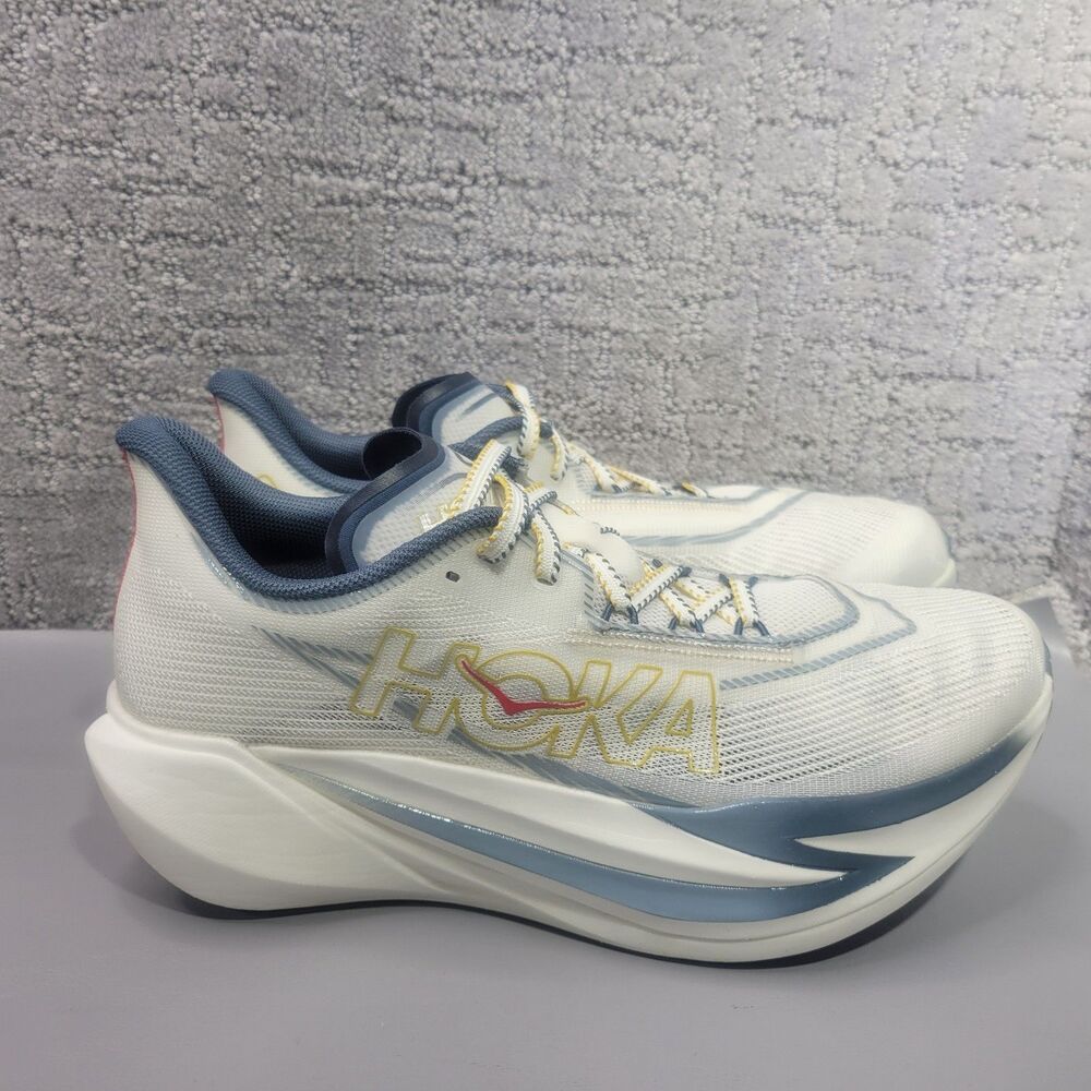 Hoka One One Cielo X1 2.0 Size W8.5 M7.5 Alabaster / Yellow Gold Athletic Shoes